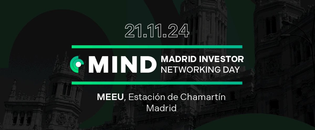 🌟 ¡Madrid se convierte en el centro del sector financiero! 🌟

El 21 de noviembre, la capital acoge la segunda edición de MIND, Madrid Investor Networking Day, organizado por Epika Comunicación. intereconomia.com/noticia/mercad…