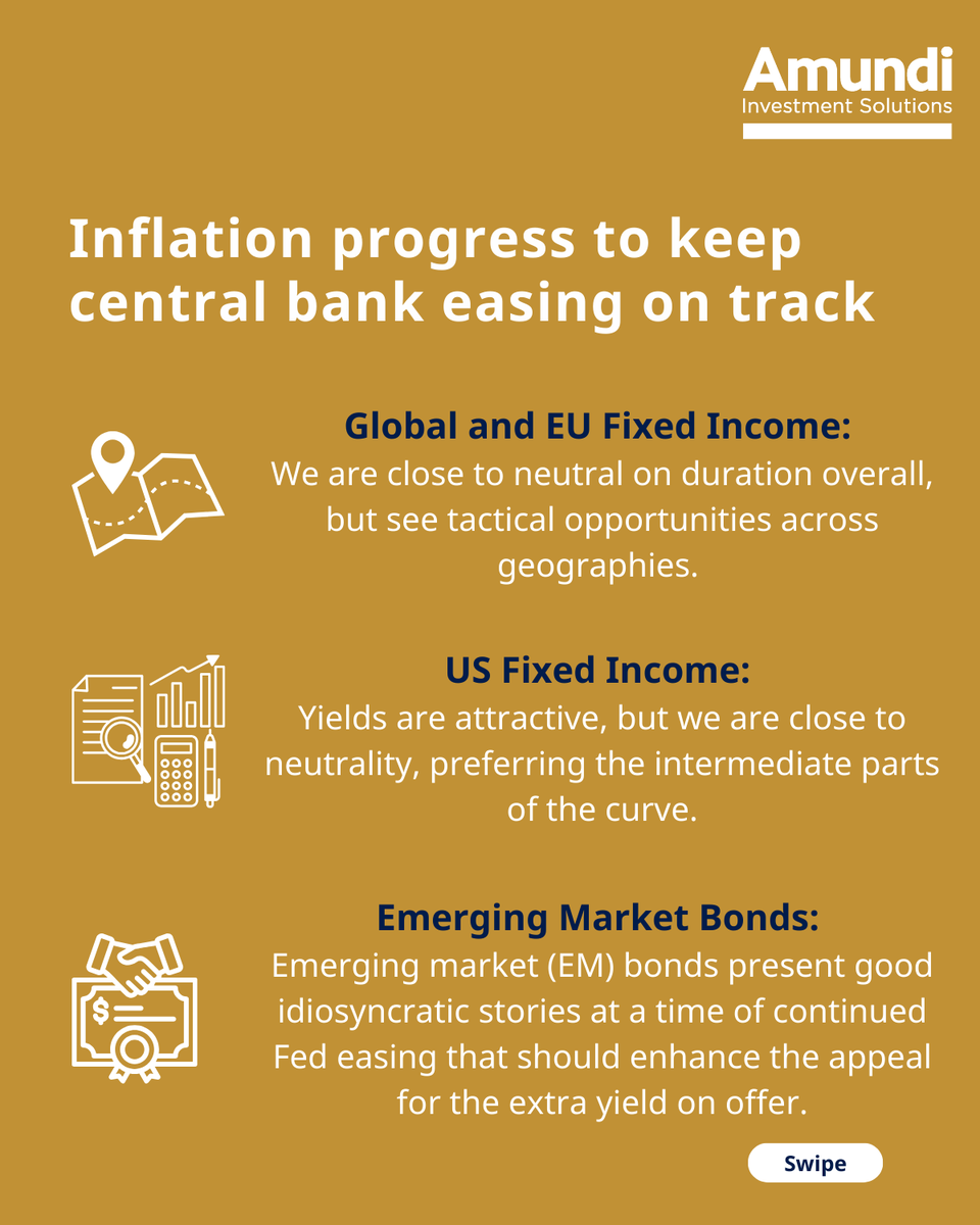 Amundi_ENG's tweet photo. 📜 [#Insights] | The move up in bond yields, US stocks and Europe indicate markets’ perception of a perfect scenario centered around strong US growth and falling inflation and a positive impetus from monetary easing in Europe.

👉Learn more in this month’s GIV.
⤵︎ https://t.co/PRRpe7AXKE