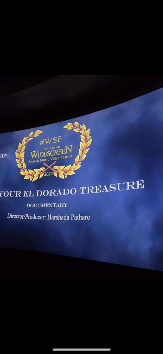 i_harshada's tweet photo. 📷 On your mark, get set… it’s showtime! 📷
I’m thrilled to share that Find Your El-dorado will be the opening documentary at the 10th Annual Widescreen Film and Music Festival! It’s surreal to see the setup in the auditorium and feel the energy building.
:
#FilmFestival https://t.co/1M8yz7tjhx