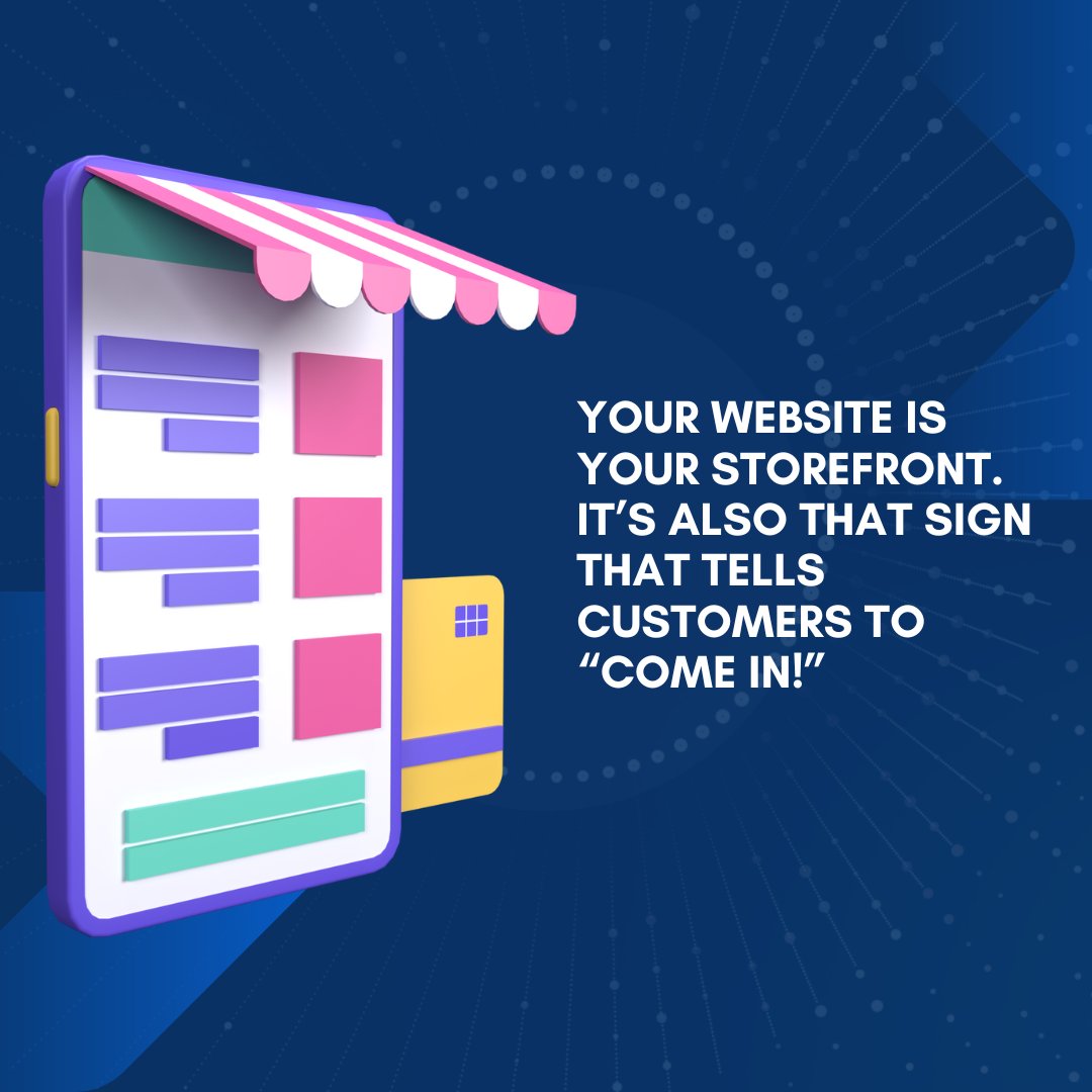 "Your website is your 24/7 storefront. Make it inviting, informative, and ready to convert visitors into customers. 🛍️💻 #OnlinePresence #WebDesign"