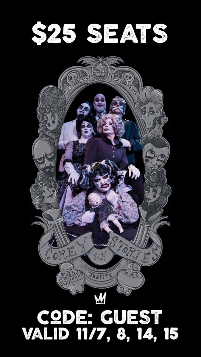 jobsitetheater's tweet photo. 🎟️: https://t.co/y6HWMafs2l #spookyseason #spkyszn #goreystories #edwardgorey #halloween #gothicart #spoopy #Tampa #TampaBay #UnlockTampaBay #DowntownTampa #TampaHeights #SeminoleHeights #YborCity #StPetersburg https://t.co/iie3jcDz5B