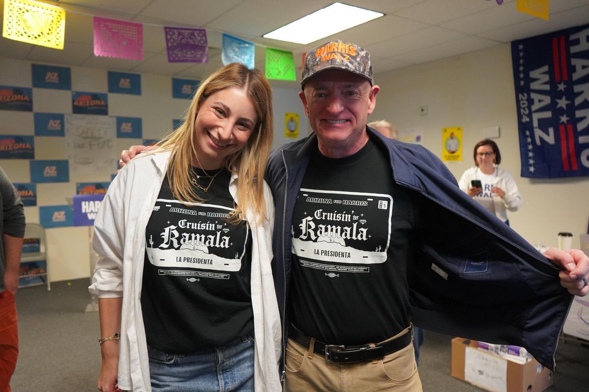 CaptMarkKelly's tweet photo. This is it, Arizona! We need all hands on deck to elect @KamalaHarris, @RubenGallego, and Democrats up and down the ballot. If you’ve already voted, join us at the doors to make sure every eligible voter makes their voice heard today. 

Sign up at https://t.co/z6ol9N4ul1. https://t.co/A8zuayPqiJ