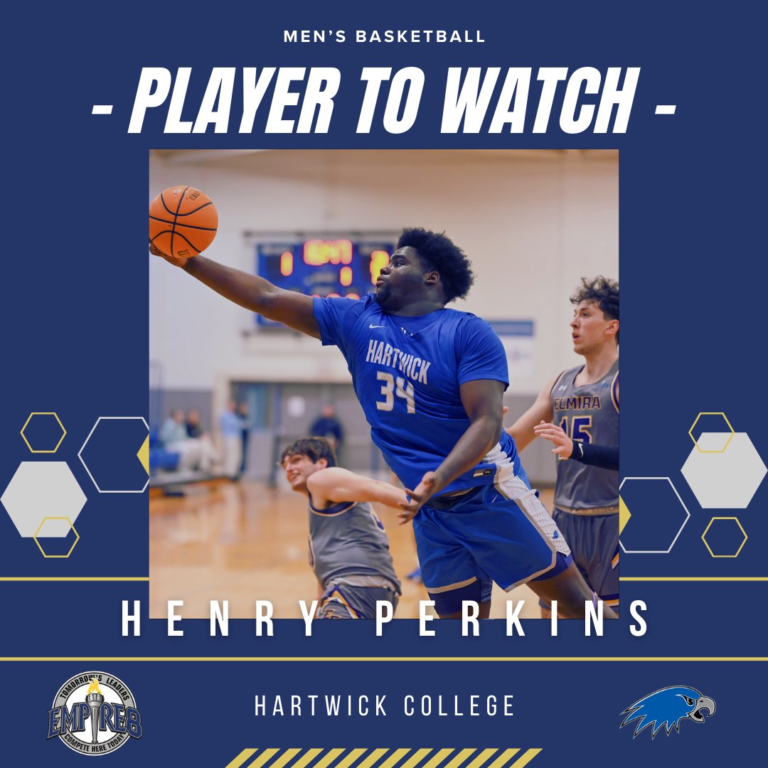 Empire 8 (@empire8) on Twitter photo From <a href="/HawkTalk/">Hartwick Athletics</a> we have Henry Perkins! Perkins, the reigning 2023-24 Empire 8 Rookie of the Year, averaged 8.2 points and led the team with 6.9 rebounds per game.
#E8 #E8Proud #LeadersCompeteHere #WhyD3 From <a href="/HawkTalk/">Hartwick Athletics</a> we have Henry Perkins! Perkins, the reigning 2023-24 Empire 8 Rookie of the Year, averaged 8.2 points and led the team with 6.9 rebounds per game.
#E8 #E8Proud #LeadersCompeteHere #WhyD3