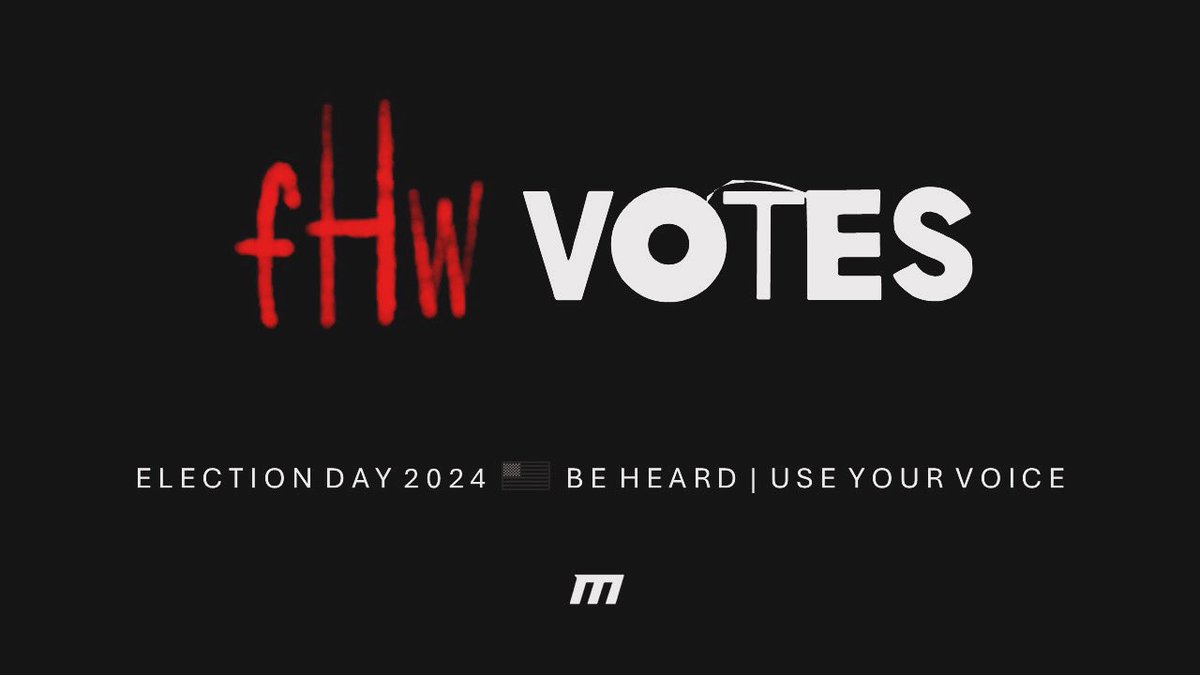🗳️ If you need help finding your polling place please call, text or DM. We love you.

#Vote #ElectionDay | #fHw