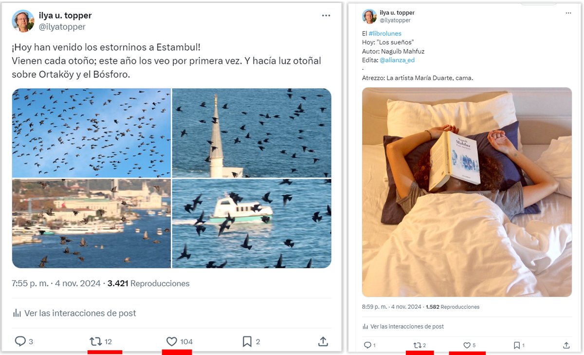 ilyatopper's tweet photo. Mirar por la ventana, pillar la cámara, disparar seis veces al aire mientras pasan los estorninos: 104 likes.
Quedar con María, preparar luces, probar posturas para que parezca dormida, hacer 50 fotos y seleccionar 1 para #librolunes: 5 likes.
Naturaleza 1 - 0 Literatura. https://t.co/Lrkruy0UMS