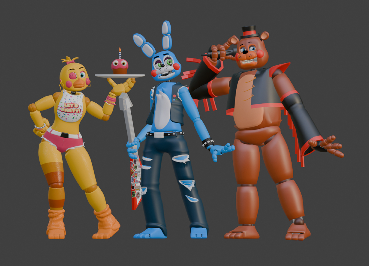 hiZombiM's tweet photo. All animatronics

#blender #modelado #hardsurfacemodeling #parati #desing #modeling #foryou #3d #fnaf #fangame #fivenightsatfreddys #characterdesign #character #horrorfan #chica #fnafart #bunnie #fredd #videogames https://t.co/JceCd28bZR