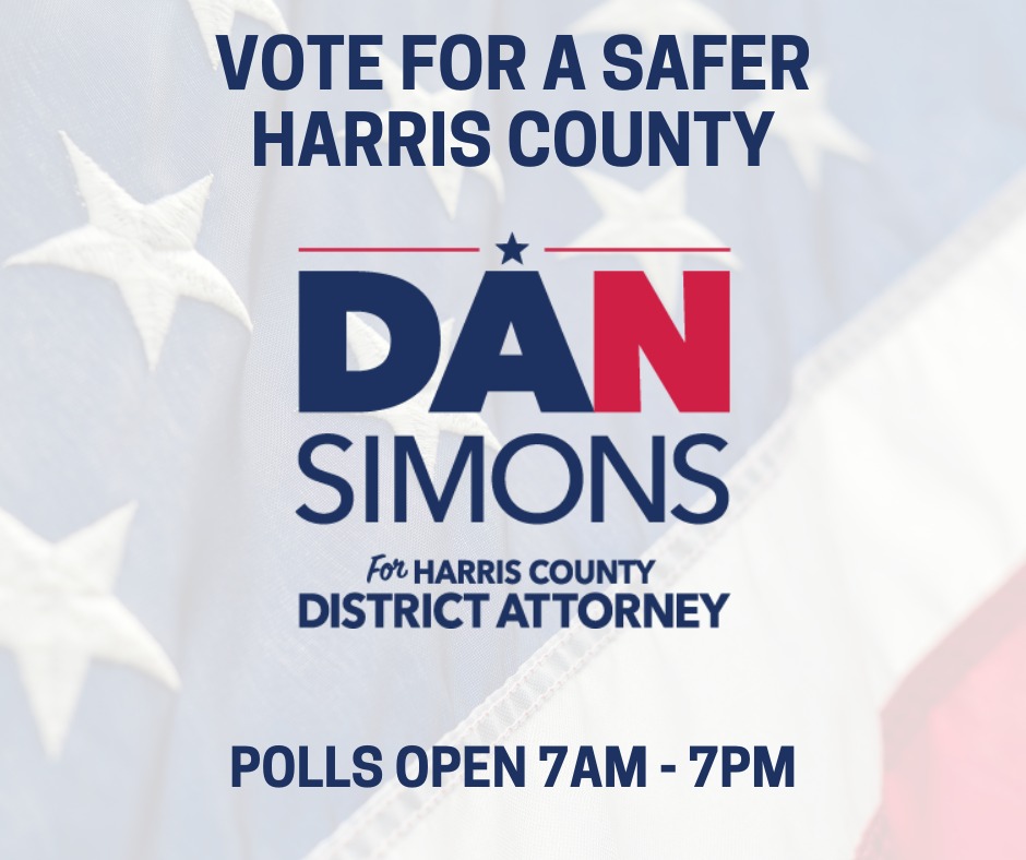 ElectDanSimons's tweet image. 🚨 LAST CHANCE TO VOTE ON ELECTION DAY 🚨

Find your polling place here: harrisvotes.com/vote-centers

Let's make Harris County safer for ALL 🇺🇸

Polls CLOSE at 7PM ⏰

Remember, if you are in line BEFORE 7PM - you are entitled to vote 🗳️

#Houston #HoustonTX #Texas #HarrisCounty…