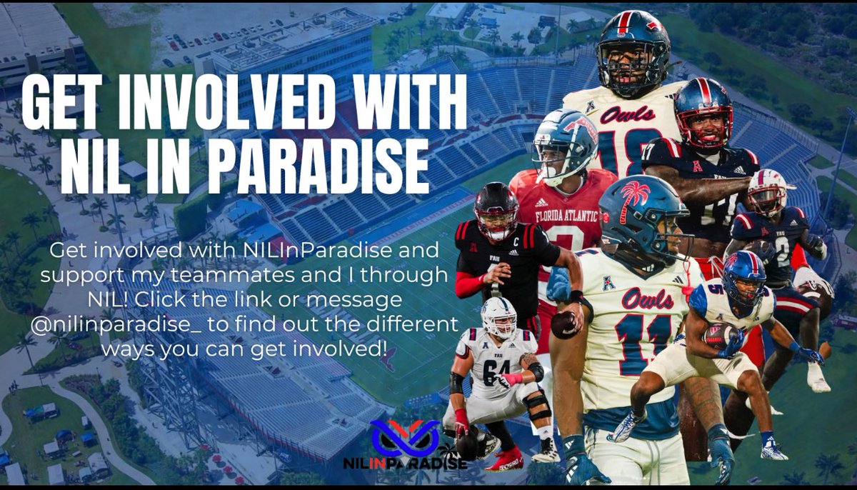Hey Owls! Want to support my teammates and me through NIL? Click the link to find out how you can partner with us through <a href="/nilinparadise_/">NILinParadise</a> #GoOwls 

thelinku.com/FAU