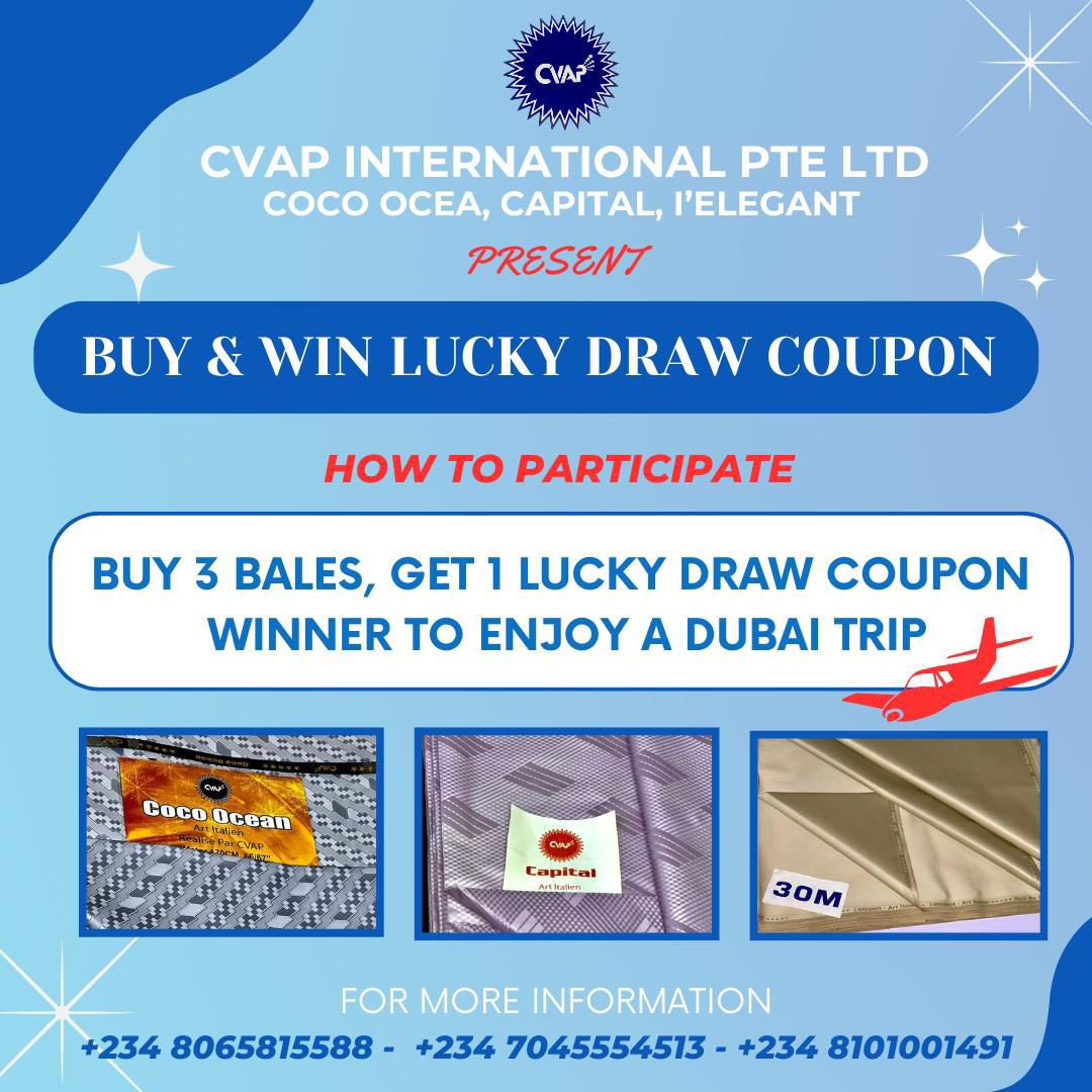 1Manus_'s tweet image. We’re thrilled to announce our exciting new sales lucky draw!

“Your next purchase could be your lucky break”

#CVAP #africa #Shadda #CocoOcean #bazinriche #bazin #artitalien