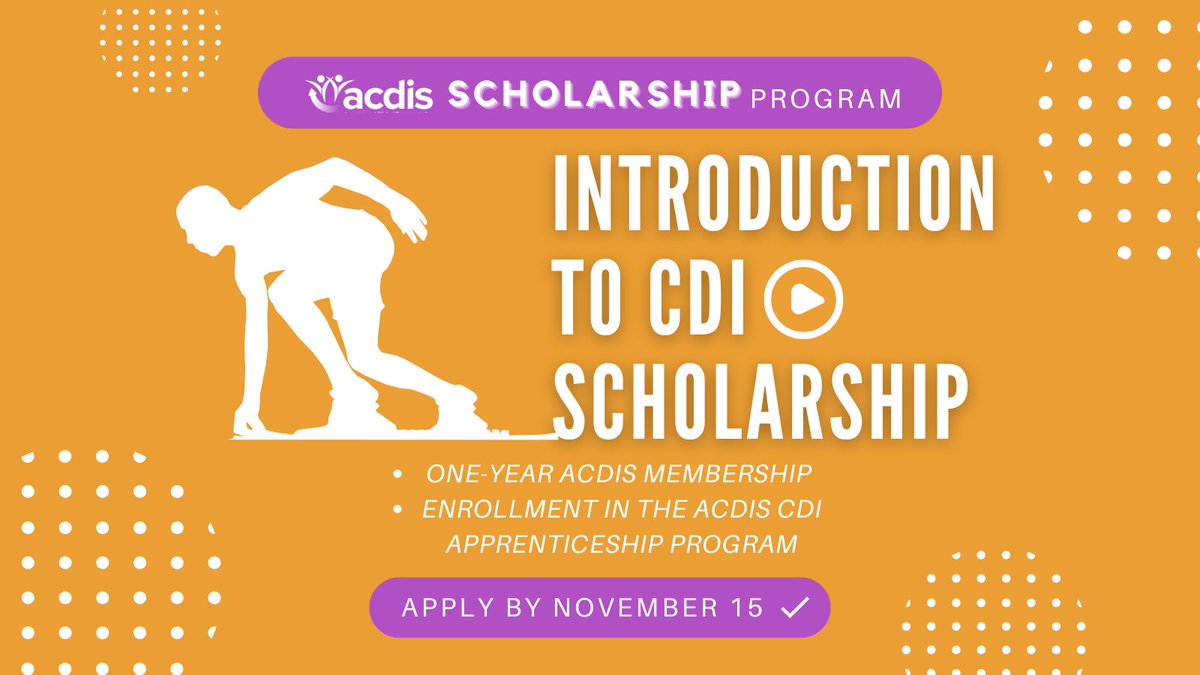 The Introduction to CDI Scholarship is the first of the four ACDIS scholarships offered this year! This award is designed to help jumpstart a new CDI professional into their career. To learn more click here: hubs.la/Q02W-WTy0