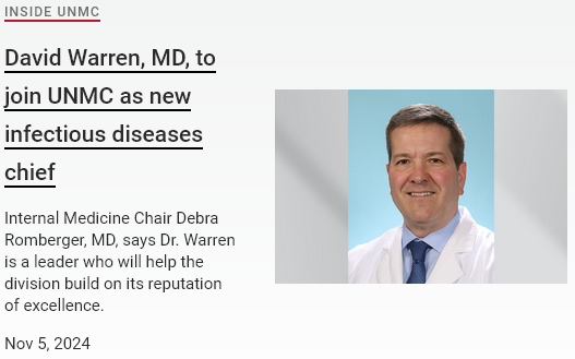 David E. Warren (@davidewarrenphd) on Twitter photo Welcome to UNMC, Dr. Warren! Let the wrongly-addressed emails commence. 😃 <a href="/UNMC_IM/">UNMC Department of Internal Medicine</a> Welcome to UNMC, Dr. Warren! Let the wrongly-addressed emails commence. 😃 <a href="/UNMC_IM/">UNMC Department of Internal Medicine</a>