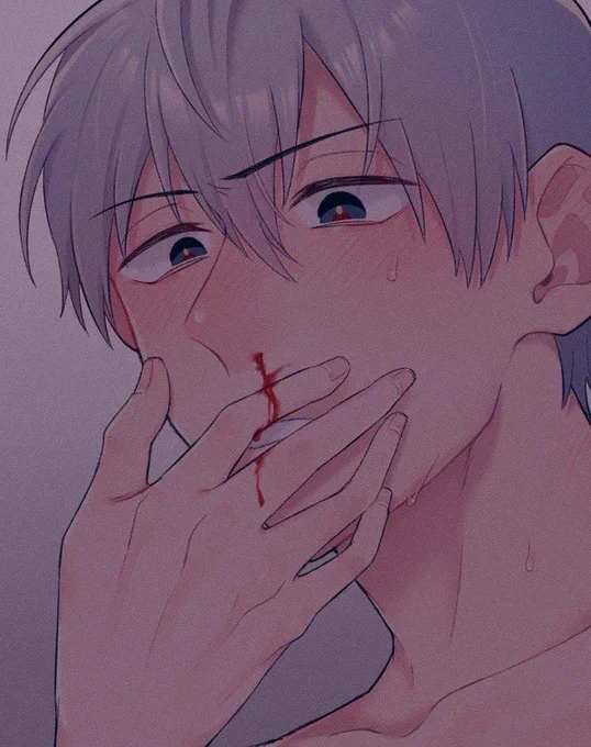 深夜なので遥か昔に描いた鼻血の荒と黒を再掲して寝