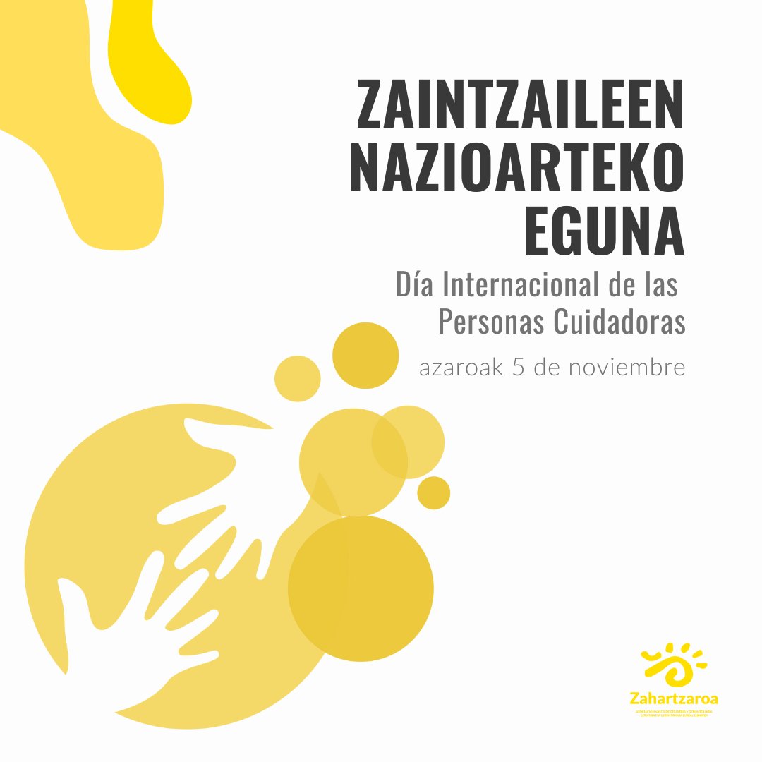 zahartzaroa's tweet photo. En el #DíaInternacionaldelasPersonasCuidadoras, desde #Zahartzaroa queremos agradecer el trabajo incansable de quienes dedican su tiempo y energía a cuidar de los demás.

🌍 En un mundo donde los cuidados son esenciales, es fundamental reconocer y apoyar a quienes los brindan.💪🏼 https://t.co/imDq2V2h2F