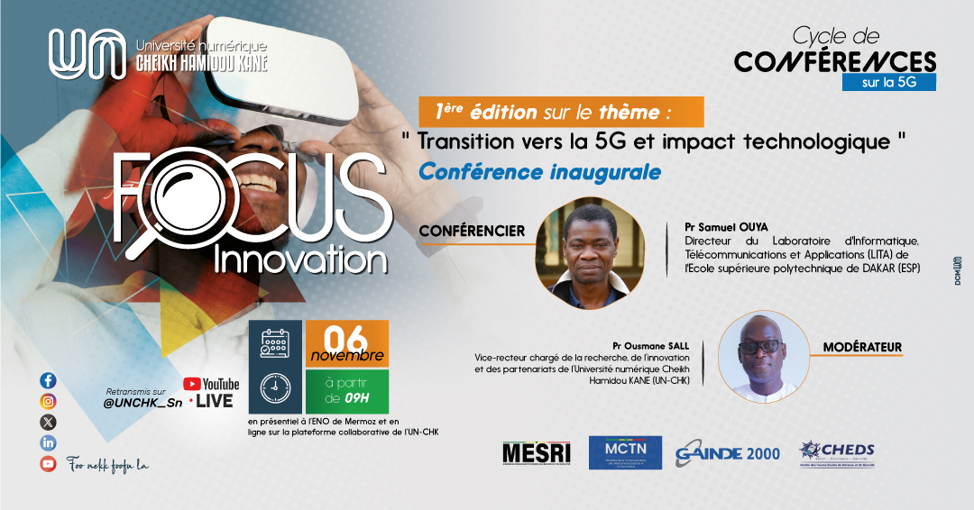 [#CONFERENCE]

Lancement du cycle de conférences sur « Transition vers la 5G : défis et opportunités sur le développement de l’économie numérique » demain à partir 09h,.
📍ENO de Dakar
🔴Inscription : unchk-edu-sn.zoom.us/webinar/regist…
🔴YouTube : youtube.com/live/NiGygNrQH….

#Kebetu #UNCHK_Sn