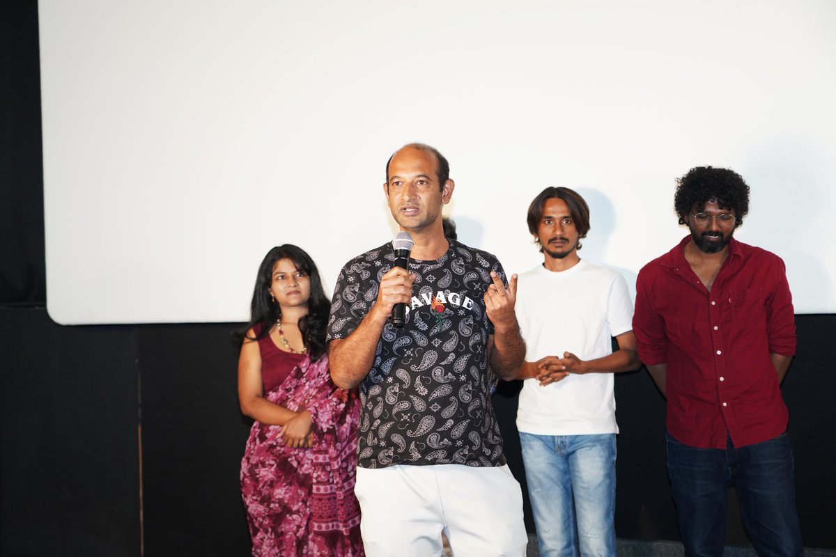 BalqonySitralu's tweet photo. Glimpses from the screening of Hyderabad Nights.
@gayathrigupta77 @shivapranavll @sagaryvv @VENKIPRODUCER #AkashTripathi #harishankartn
#HyderabadNights #hyderabad #telugu #telugucinema #independentcinema https://t.co/cxS3n28lyF