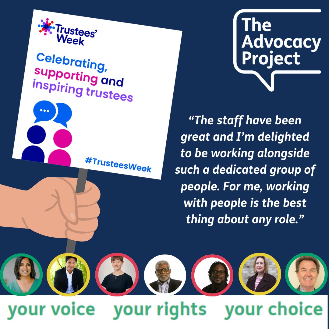 The Advocacy Project (@tapadvocacy) on Twitter photo Thank you <a href="/TrusteesWeek/">Trustees' Week</a> for showcasing the great work of trustees across the UK 🎉
We've loved reading about the impact trustees are making across the charitable sector and want to add our thanks to all who volunteer their time🙌
To meet our trustees➡️ bit.ly/4feFDtg Thank you <a href="/TrusteesWeek/">Trustees' Week</a> for showcasing the great work of trustees across the UK 🎉
We've loved reading about the impact trustees are making across the charitable sector and want to add our thanks to all who volunteer their time🙌
To meet our trustees➡️ bit.ly/4feFDtg