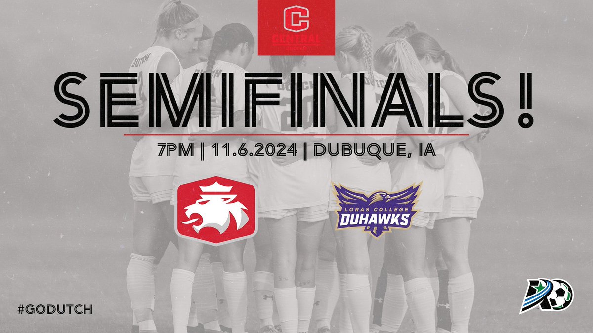 CentralWSoc's tweet photo. Tomorrow is another big day for our program. Our semifinal @AmerRiversConf tournament matchup at @LorasWSoccer kicks off at 7pm in Dubuque, so please support us as much as you can, #DutchNation! #GoDutch @CentralDutch https://t.co/WunXVfSOEt