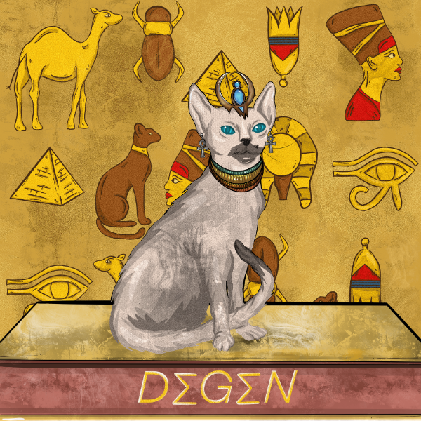 degenbastet's tweet photo. Ancient secrets and pure degen vibes... who’s ready to put their paw in? 

Minting on #ApeChain https://t.co/FTcphQXIHP