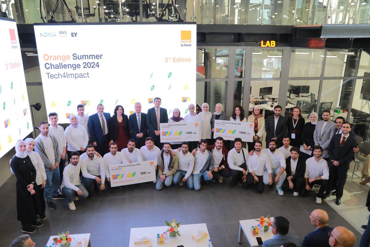 Thank you to all the students who transformed our Summer to be all about creativity &amp; impact! Another successful edition of #OrangeSummerChallenge of coding, fabrication, entrepreneurship for positive impact. A big thank you to our partners <a href="/nokia/">Nokia</a>, <a href="/awscloud/">Amazon Web Services</a> &amp; <a href="/EY_Jordan/">EY Jordan</a>!