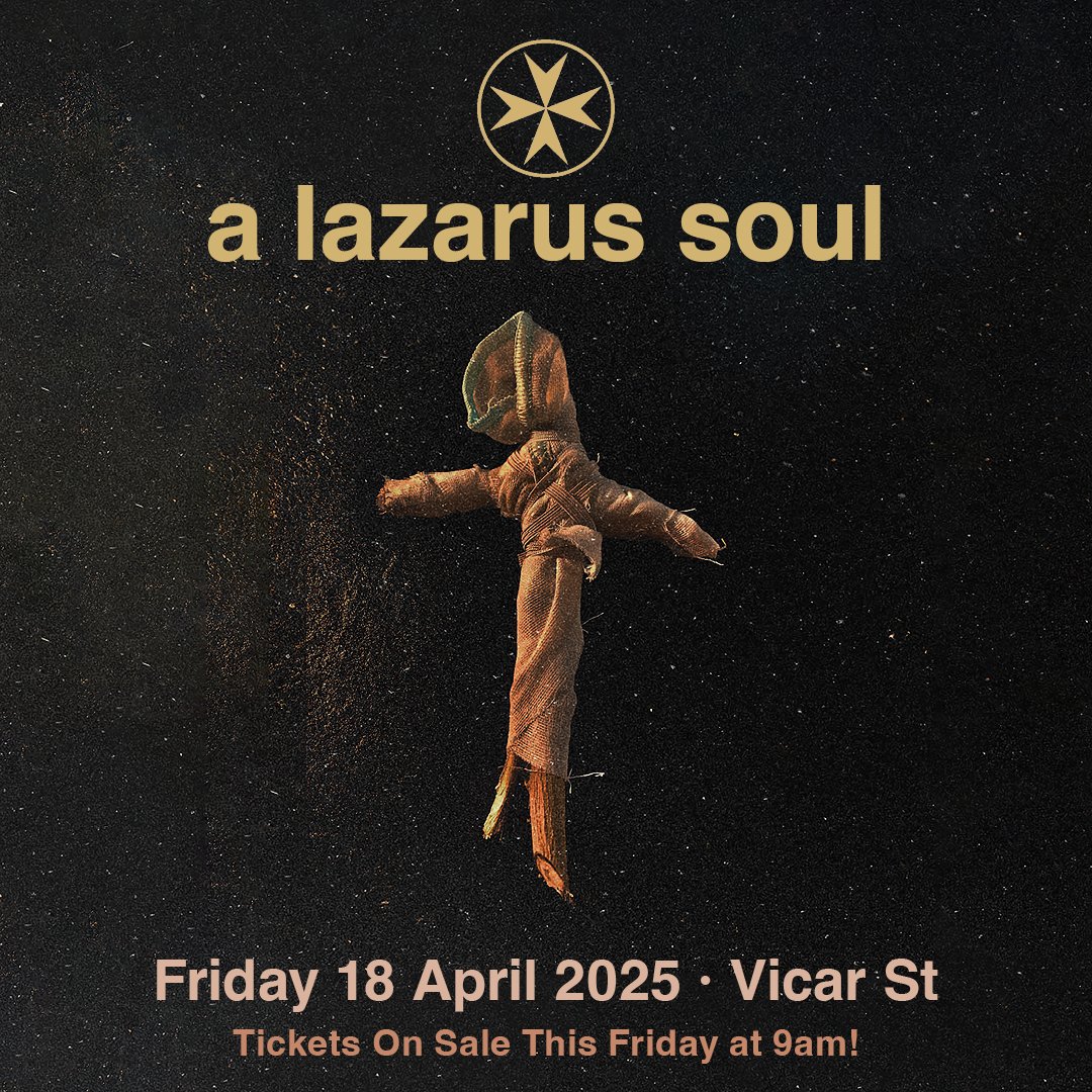 aikenpromotions's tweet image. ★ ★ 𝗝𝗨𝗦𝗧 𝗔𝗡𝗡𝗢𝗨𝗡𝗖𝗘𝗗 ★ ★

@alazarussoul return to @Vicar_Street on 18 April 2025 following on from their recent triumphant show in the venue last month! 👏✨

🎫 Tickets on sale This Friday at 9am