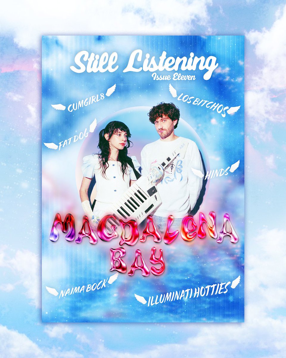MagazineStill's tweet image. 📣 Our Final Issue of 2024 is Here! 📣

We’re thrilled to unveil the Eleventh Edition of Still Listening Magazine with cover stars Magdalena Bay + Hinds! 💙💖

Grab your copy here before they're all gone: 

stilllisteningmagazine.com/still-listenin…