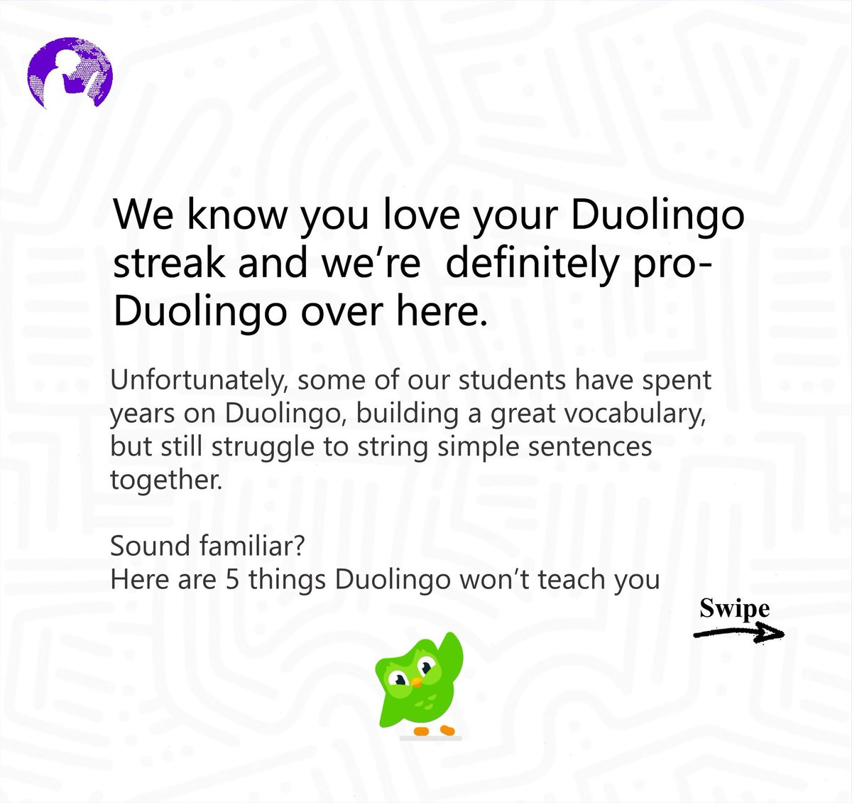 prepmewell's tweet image. 891 day Duolingo streak is impressive 🔥but can you speak the language fluently? 🤔

#prepmewell #learnnewlanguage #onlineclasses #languagelearning #languageclasses #igbo #French #yoruba