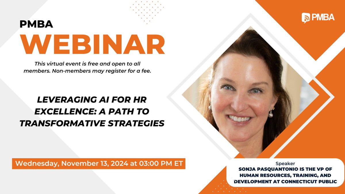 Transform your HR strategy with AI! Join our November webinar, "Leveraging AI for HR Excellence," to learn how AI can enhance your HR practices and streamline operations. Reserve your spot now!

web.pmbaonline.org/events/Webinar…