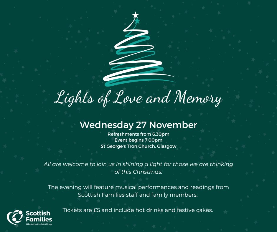 Join us on Nov 27 for our Lights of Love and Memory Event at St George's Tron Church, Glasgow. An evening of music, readings &amp; reflection for those we’re thinking of this Christmas. Tickets are £5 and available here trybooking.com/uk/events/land…? 🎟💖