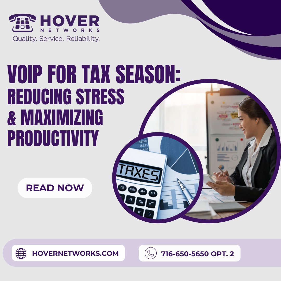 Hover_Networks's tweet photo. 📈💼 Tax season is right around the corner! Our latest blog covers the essential VoIP features that can streamline your firm’s communication.

👉 https://t.co/A8dtq7gq5V

#TaxSeason #CPA #VoIP #BusinessCommunications #PhoneSolutions https://t.co/JFoBkEIwki