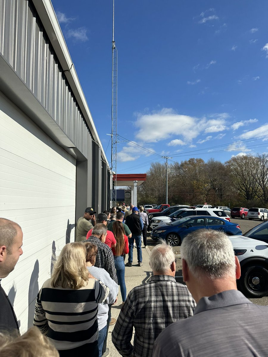 🚨RURAL JOHNSTOWN OHIO🚨 

Voting line is WRAPPED AROUND THE BUILDING!

Been hearing folks say they’ve never seen a line wrapped around this long, and it’s not even noon yet!

“I don’t think I’ve ever seen a line this long” —lifelong resident.

Y’all ain’t ready for rural Ohio