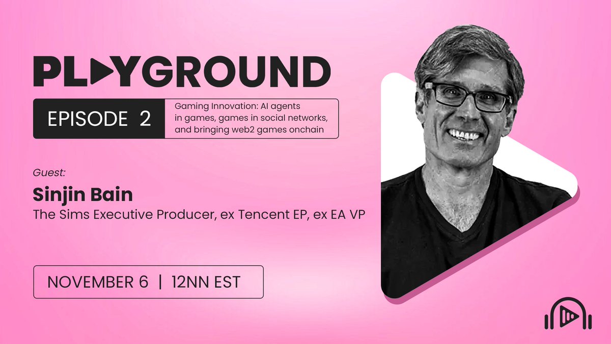 🎙️PLAYGROUND EP 2

🙌We're chatting with <a href="/SinjinBain/">Sinjin Bain</a> tomorrow at 12 PM Noon Eastern. 

Don't miss it!! x.com/i/spaces/1lDxL…