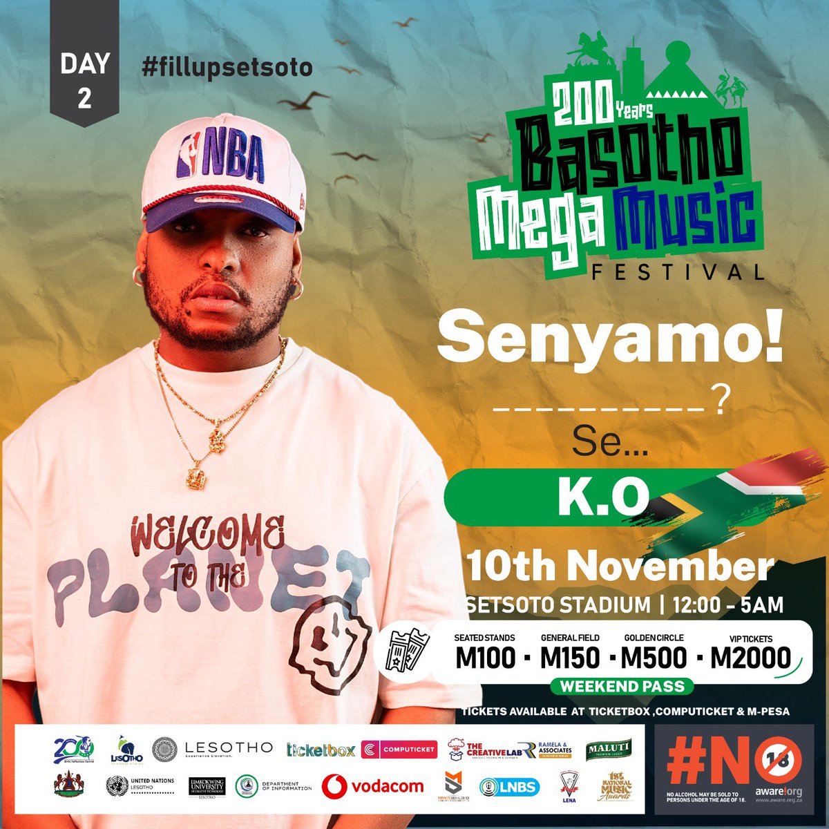 BMMF2024's tweet photo. We have the king himself to help us celebrate 200 years of Basotho , Let us cook 🔥 #200yearsofbasotho #megafest #fillupsetsoto https://t.co/9tejYzUoLD