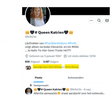weg_met's tweet photo. Klomp-4Luik

Vanmiddag: account wordt belaagd.
Ik herken direct een aantal belagers:
roedelgewijs aanvallen, blijkbaar hun modus operandi.

Vervolgens richt de gezamenlijke roedel zich tegen mij.

Wie aandacht wil, kan dat krijgen.....
Wat valt op? En nee, dit is GEEN toeval! https://t.co/v13851gOCi