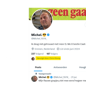weg_met's tweet photo. Klomp-4Luik

Vanmiddag: account wordt belaagd.
Ik herken direct een aantal belagers:
roedelgewijs aanvallen, blijkbaar hun modus operandi.

Vervolgens richt de gezamenlijke roedel zich tegen mij.

Wie aandacht wil, kan dat krijgen.....
Wat valt op? En nee, dit is GEEN toeval! https://t.co/v13851gOCi