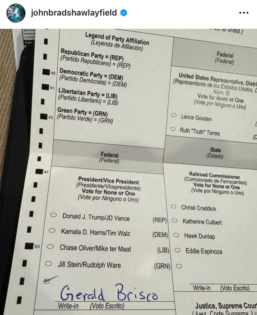 JBL (Bradshaw) is voting for Gerald Brisco to be president of the USA #Vote2024 #USElection2024 #VoteBrisco #WWE