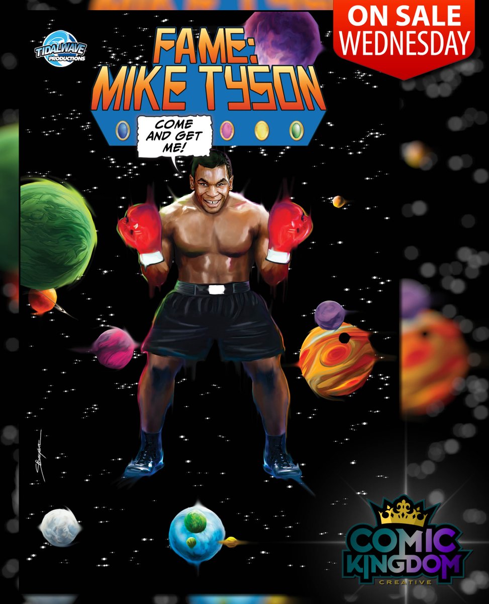 ComicKingdom_Cr's tweet photo. ⏰ On Sale 9amPST/12pmEST Wednesday!
🥊 @SKBueckertArt #miketyson CK Shared Exclusive!
❗️ Ltd 100 trade dress, ONLY 2 foil & 2 metal!
#comickingdomcreative #comickingdomrules #biography #miketysonbiography @NNComics @ericMesquivel @tidalwaveprod #tidalwavecomics #sheldonbueckert https://t.co/HbCmOjYEcZ