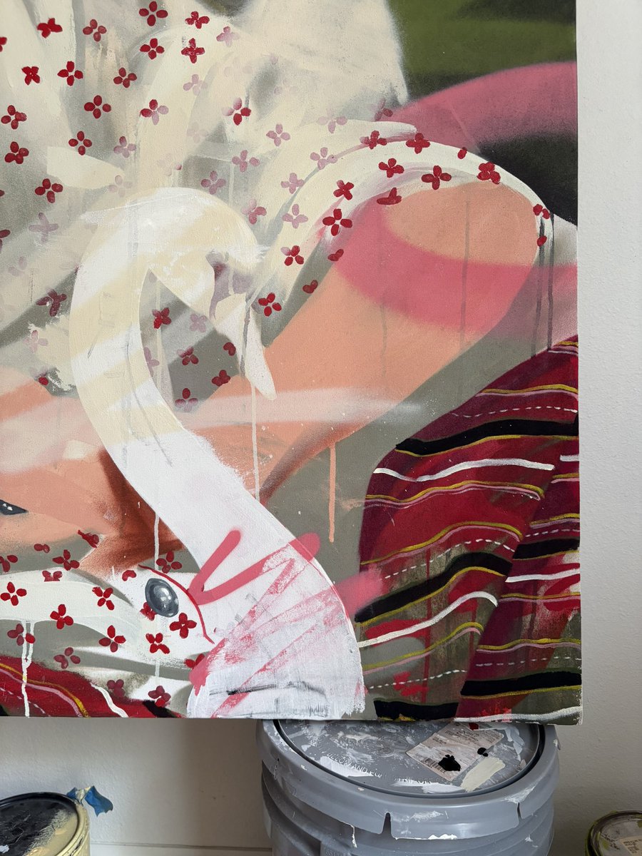 ‘To Be As A Swan’
60x60” 
Mixed media on canvas