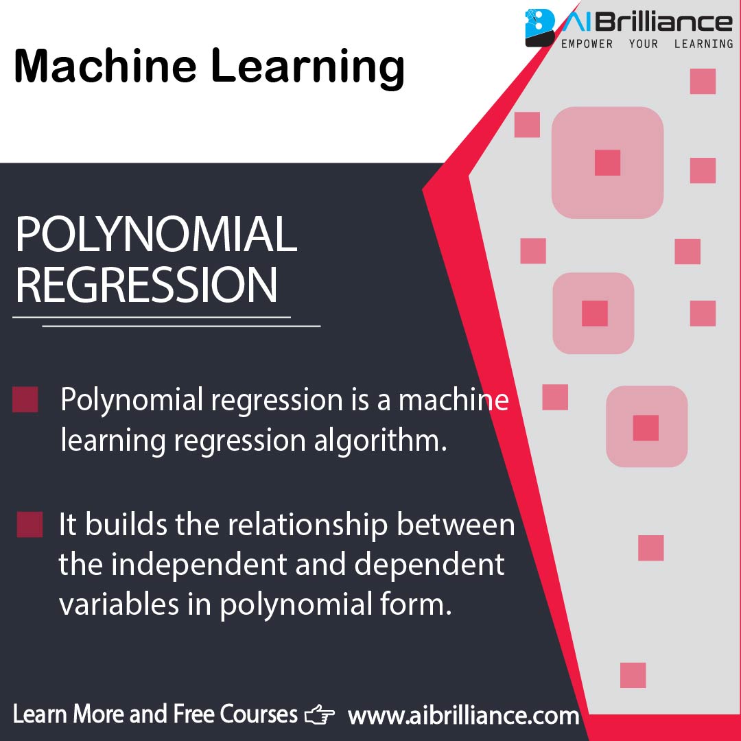 AIBrilliance1's tweet image. Explore Polynomial Regression.📈🔢 A machine learning method for modeling complex relationships with polynomial functions. #PolynomialRegression #MachineLearning #DataScience #Aibrilliance. Learn more at aibrilliance.com.