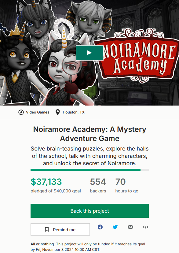 InkRose98's tweet photo. 70 HOURS LEFT! We only need 3k more to make this game happen! https://t.co/KgRumniJF6
