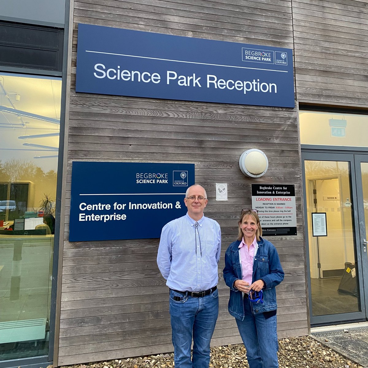 We were delighted to welcome Professor Jim Naismith, Head of <a href="/mplsoxford/">MPLSOxford</a> Division, to Begbroke Science Park today!

<a href="/elaine_walder/">Elaine Walder</a>, Director of Begbroke, gave Jim a tour of the park and introduced him to some of our brilliant staff, tenants and researchers.
