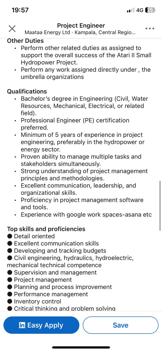 IvanOkuda's tweet photo. Our company, Maataa Energy Ltd, was recently licensed by the gov’t to undertake feasibility studies for the Atari 2 Small Hydropower Project in Eastern UG. As we embark on this journey, we seek to recruit a Project Engineer. Details on our LinkedIn page. https://t.co/iaoxtCnA2l https://t.co/avSLWq4twC