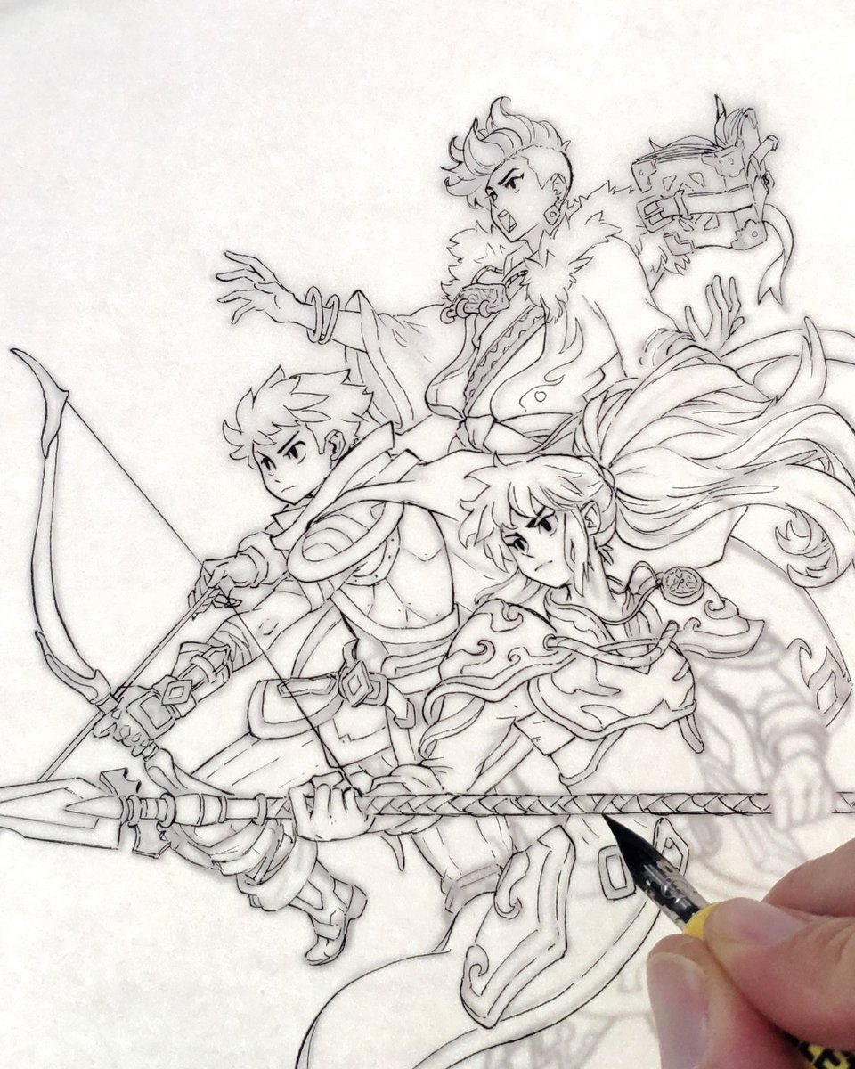 Alterium Shift key art : inking