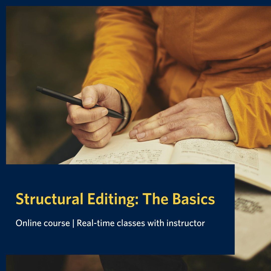 UBCExtended's tweet image. Good communication starts with well-structured documents! If you’re pursuing editing or want to improve your writing, our new course - #StructuralEditing: The Basics is for you. Learn to assess, organize, and fix content for clarity. Register today! ✍️ bit.ly/3A6X0x1