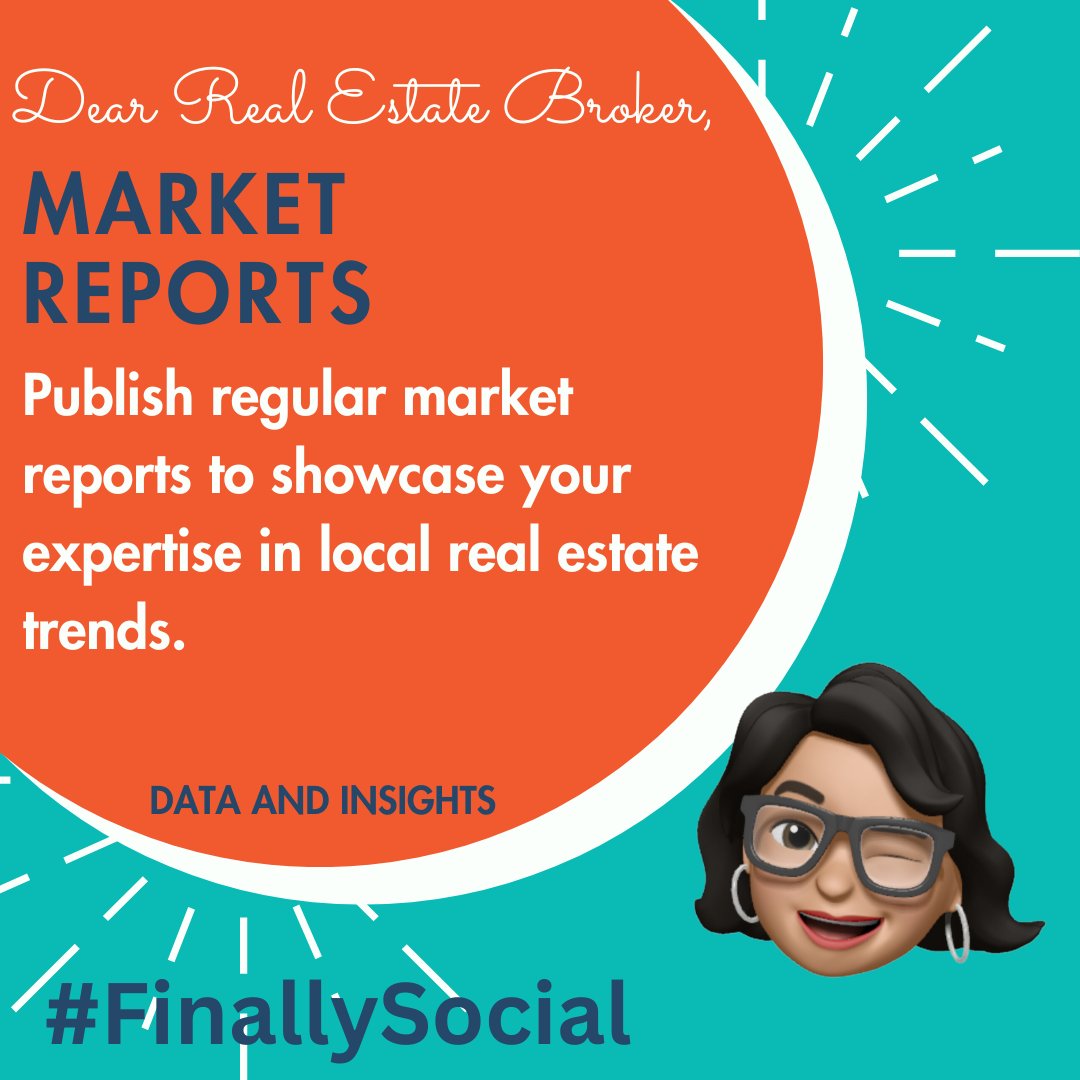finallysocialwa's tweet image. #RealEstate #TuesdayTips #DataandInsights #HowDoYouLook
 🌟Dear Real Estate Broker,🏡 
Market Reports

Need to brainstorm🤔? Call us at 425-444-9220 or visit FinallySocial.com 

#RealEstate #RealEstateMarketing #FinallySocial #HowDoYouLookInYourFutureClientsEyes