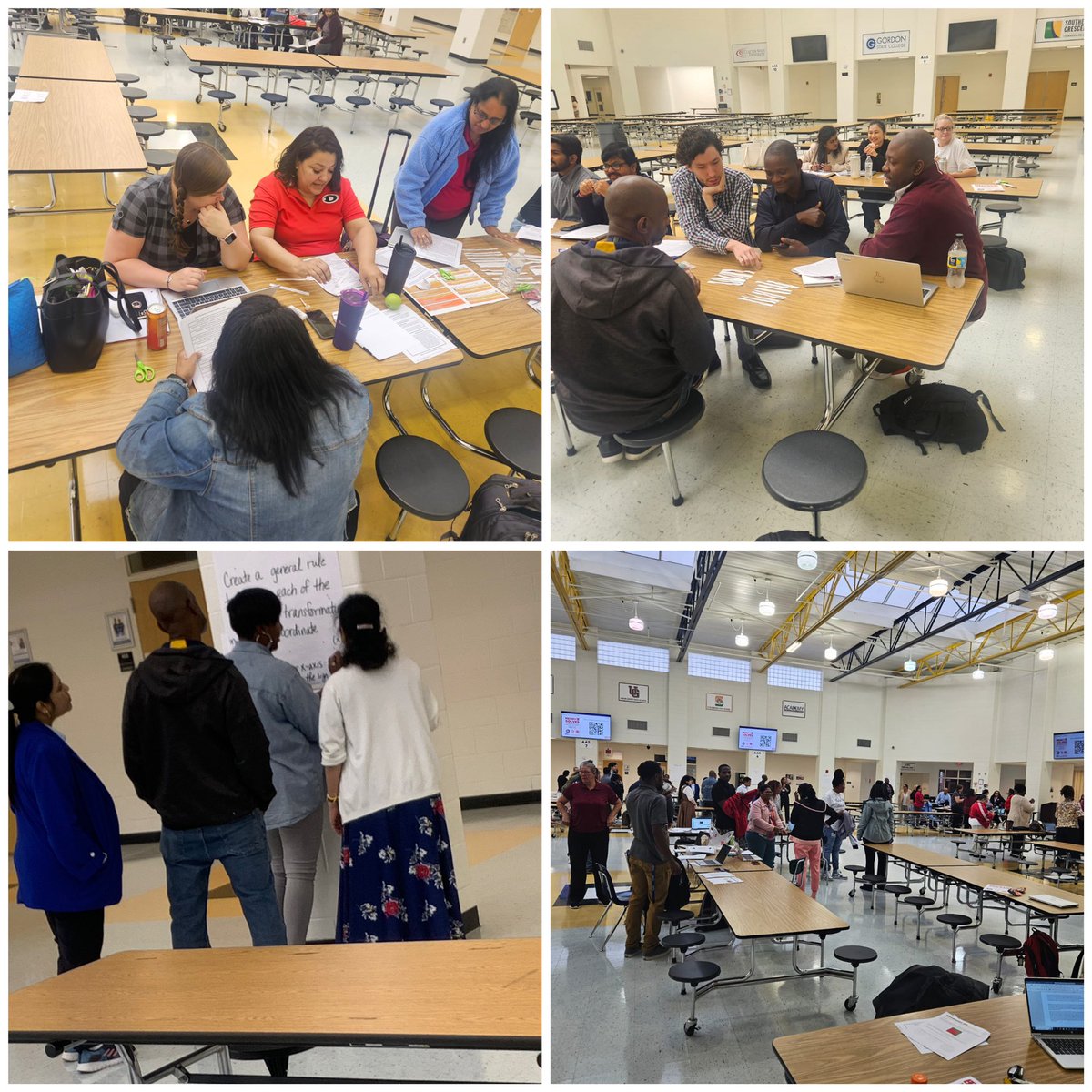 onealmath's tweet photo. Nov 5th District-Wide Professional Learning Day Session 1! Big thank you to our NCTM special guest Mrs. Clarke for coming today and sharing her amazing strategies. #MoreLearninginHenry #WinningforKidsinHenry #HenryPursuesExceptional @Math_HCS @crypticmaestro @clarkesgotclass https://t.co/24hMdBrP0y