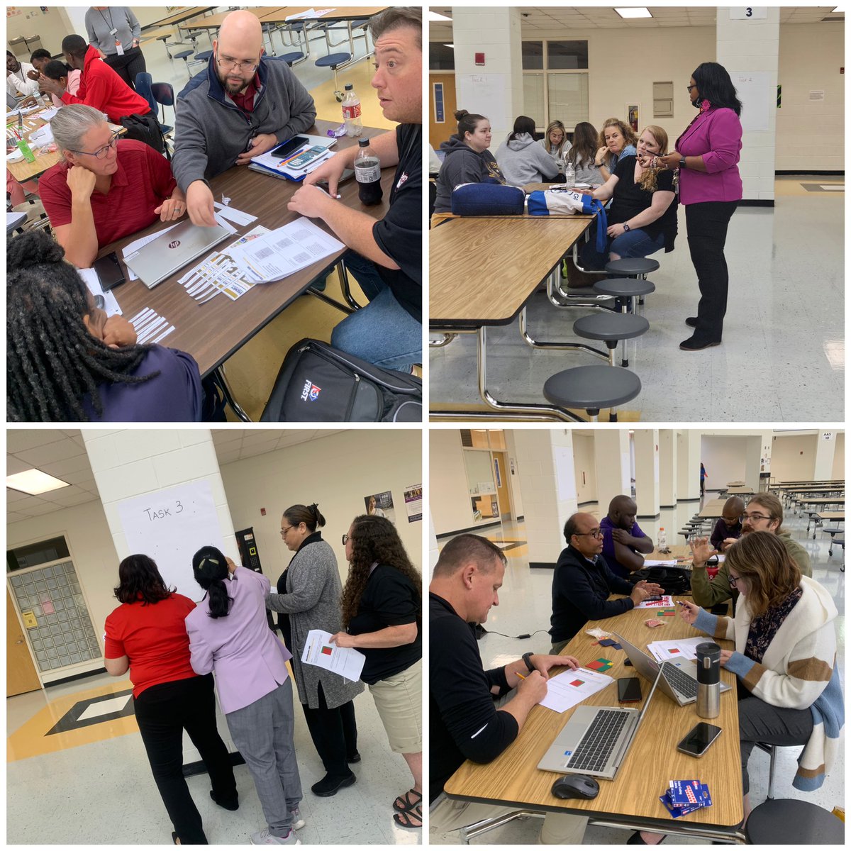 onealmath's tweet photo. Nov 5th District-Wide Professional Learning Day Session 1! Big thank you to our NCTM special guest Mrs. Clarke for coming today and sharing her amazing strategies. #MoreLearninginHenry #WinningforKidsinHenry #HenryPursuesExceptional @Math_HCS @crypticmaestro @clarkesgotclass https://t.co/24hMdBrP0y
