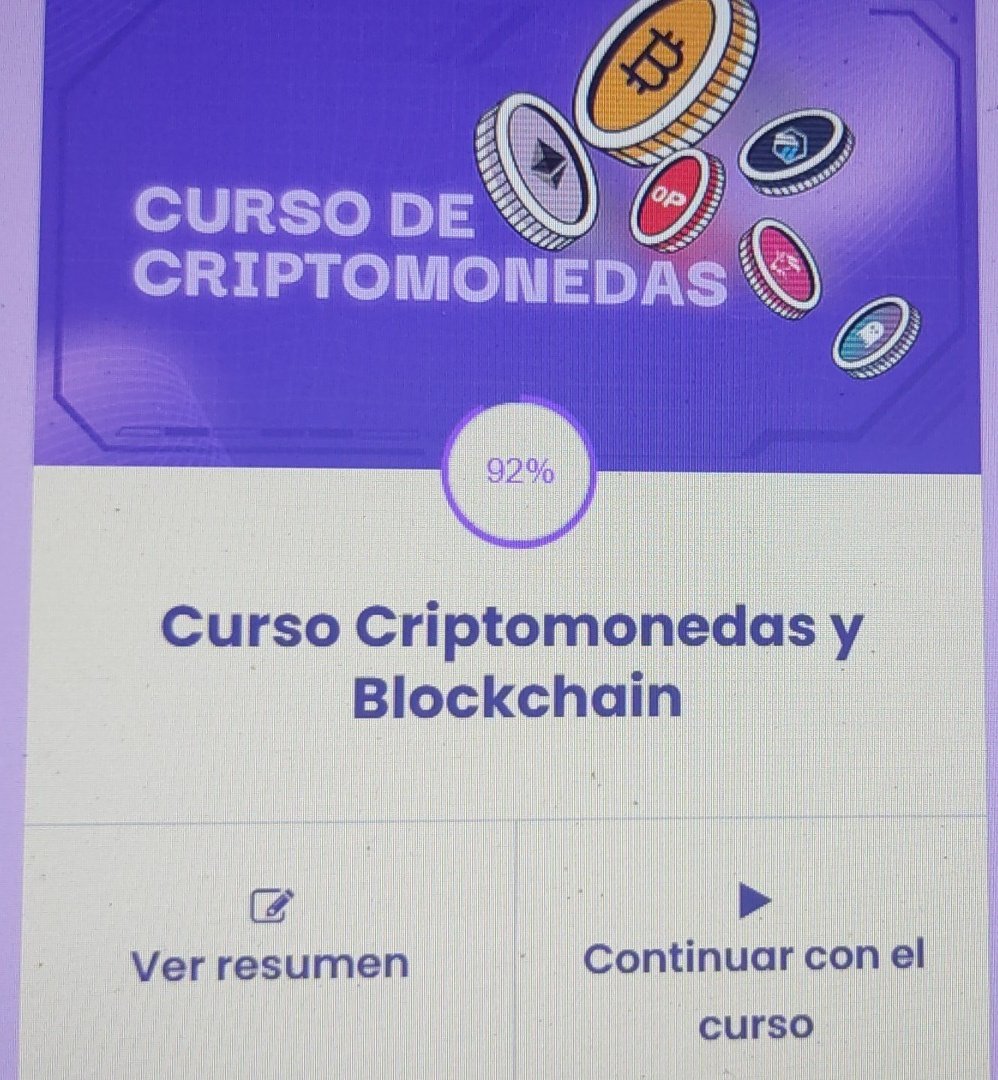 maufornells's tweet photo. A poco de terminar el curso de @cryptoversidad !!! Super recomendado. Muy buena calidad y sin costo. https://t.co/htD4peaQJ8