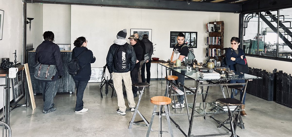✅Cet après-midi, Boris Klein a ouvert les portes de son atelier L’art de fer à Lézignan Corbières => découverte du métier de ferronnier d’art et ses techniques ancestrales.
🙏 pour ce moment magique 

<a href="/FranceTravail/">France Travail</a> <a href="/paulopyf/">paul lagache</a> <a href="/HlneDELMAS2/">Hélène DELMAS</a>