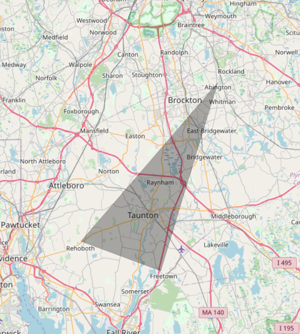 BostonMassUSA's tweet photo. @TyM85 There's a spooky little triangle inside your big spooky triangle. https://t.co/lCjg39vQVV #BridgewaterTriangle https://t.co/W14xvevykD