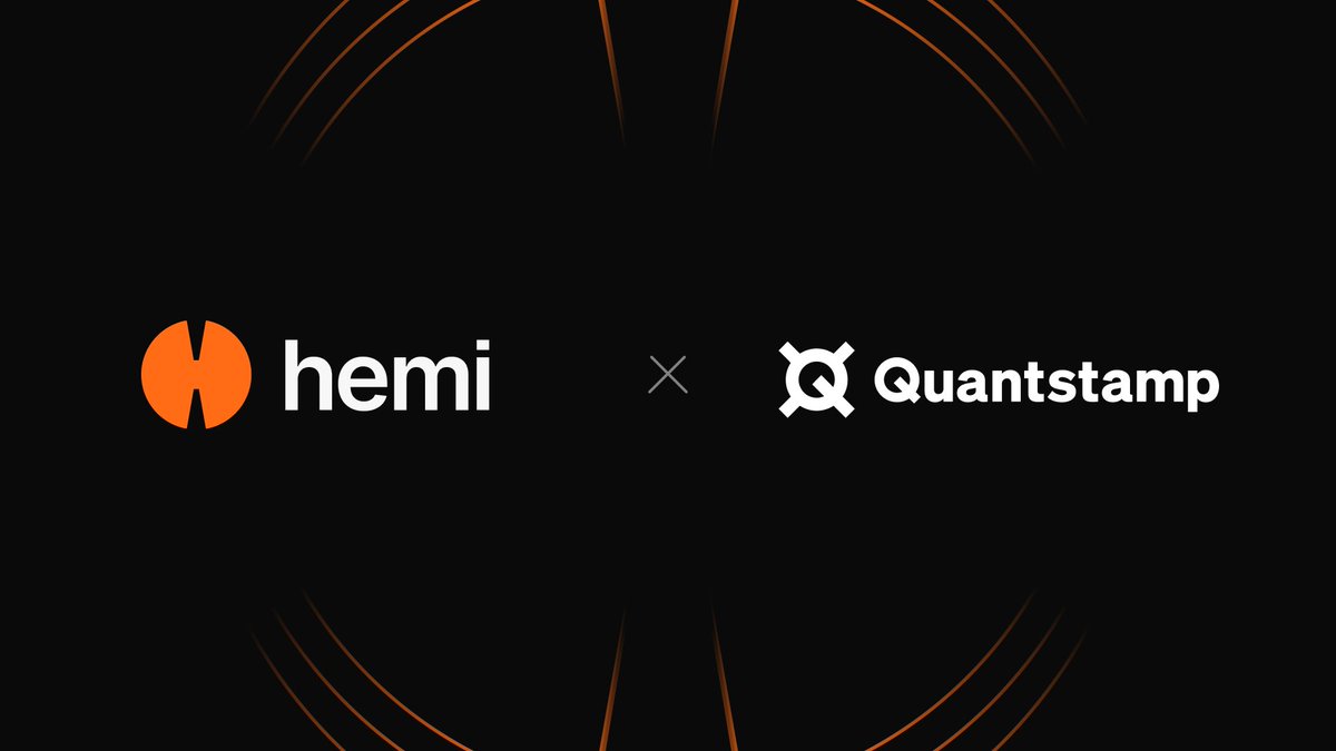 Hemi (@hemi_xyz) on Twitter photo Hemi and <a href="/Quantstamp/">Quantstamp</a> have joined forces to elevate security within their networks! This collaboration is a significant step toward adding rigorous security measures to Hemi’s innovative cross-chain architecture.
Let’s dive into the collaboration 🧵👇
hemi.xyz/blog/hemi-and-… Hemi and <a href="/Quantstamp/">Quantstamp</a> have joined forces to elevate security within their networks! This collaboration is a significant step toward adding rigorous security measures to Hemi’s innovative cross-chain architecture.
Let’s dive into the collaboration 🧵👇
hemi.xyz/blog/hemi-and-…